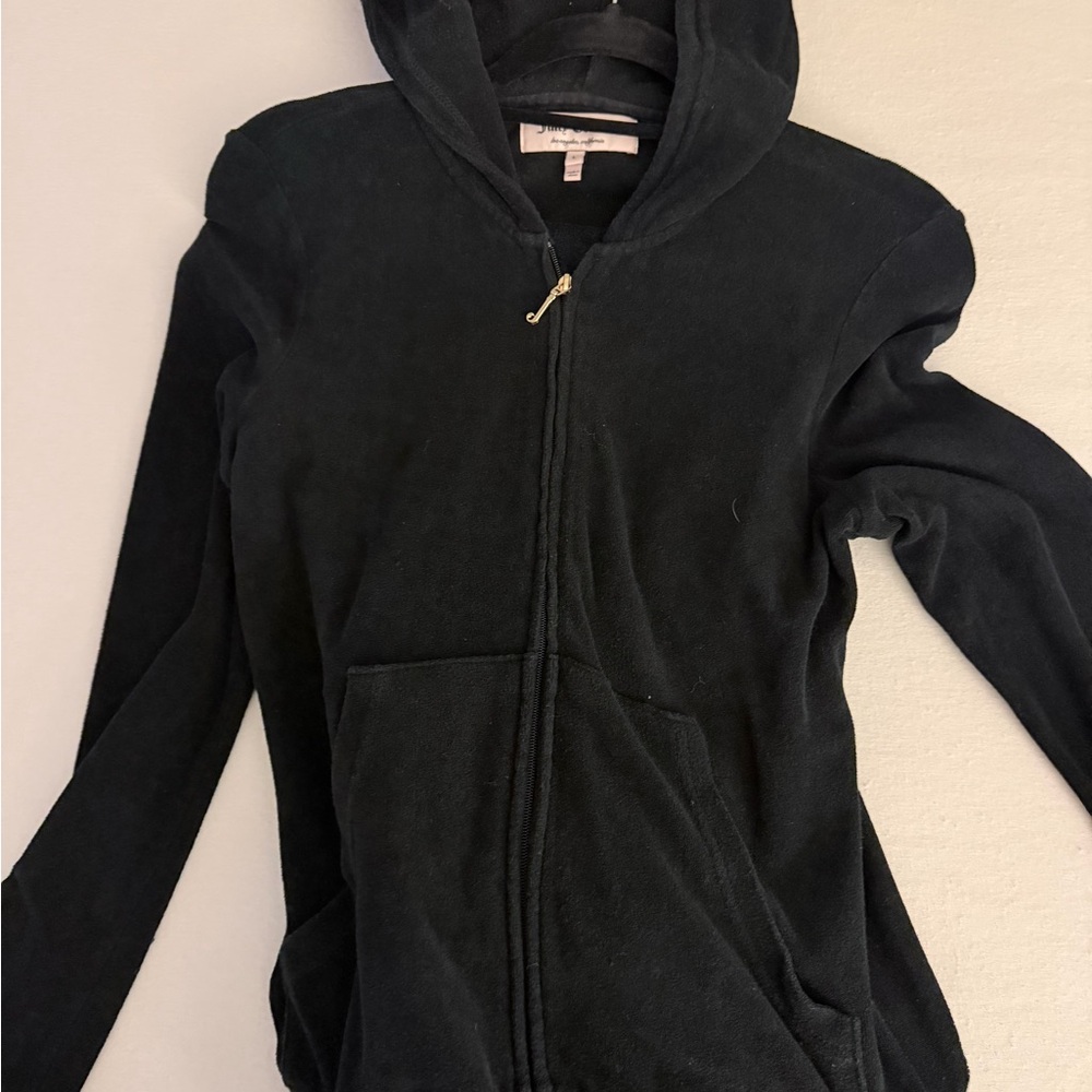 Juicy Couture Black Hoodie with Gold Zipper